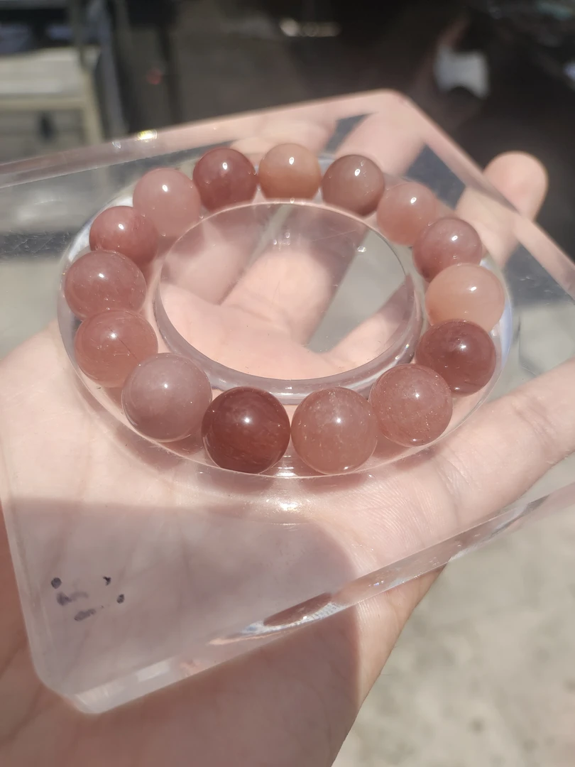 天然水晶兔毛彩色巧克力兔毛紫色香芋兔毛手串以直播间款式为准