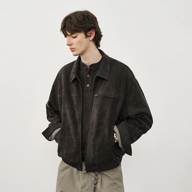 714street美式麂皮绒底特律夹克男25秋冬老钱风工装外套521563