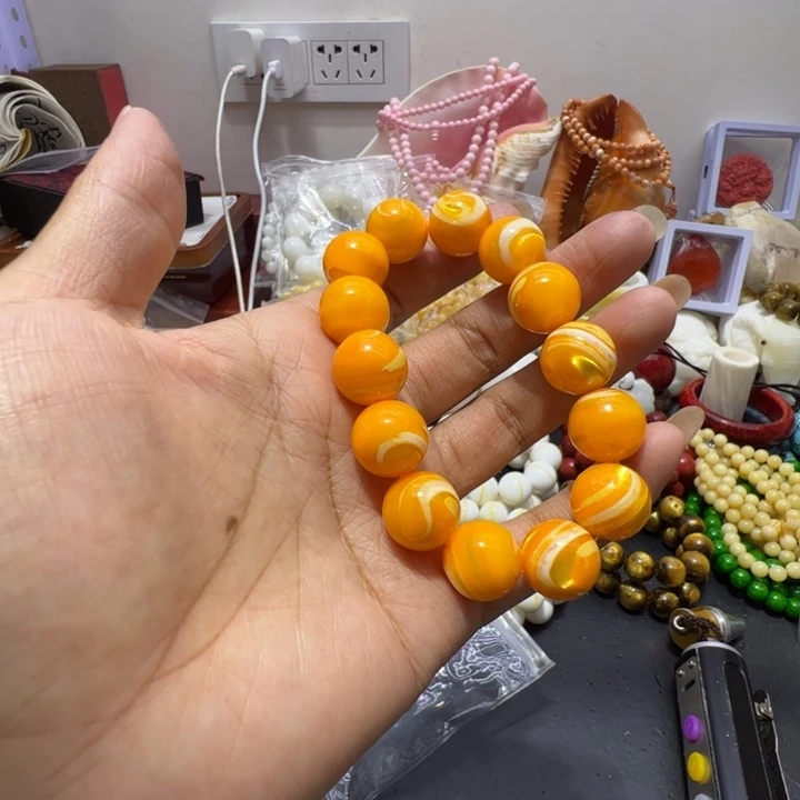 大理石磁石1.5金黄大白