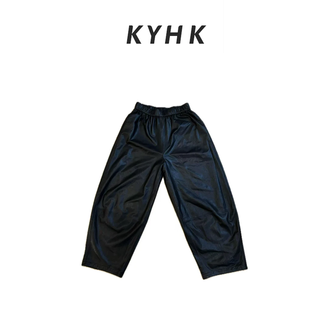 KYHK松紧腰休闲灯笼裤皮裤2509102