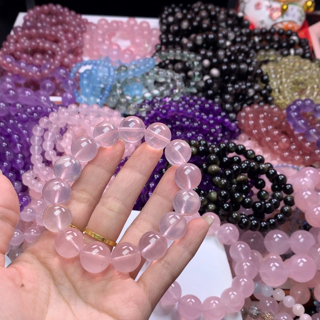 水晶手链未镶嵌筱****雪拍x4高品马粉卡14+