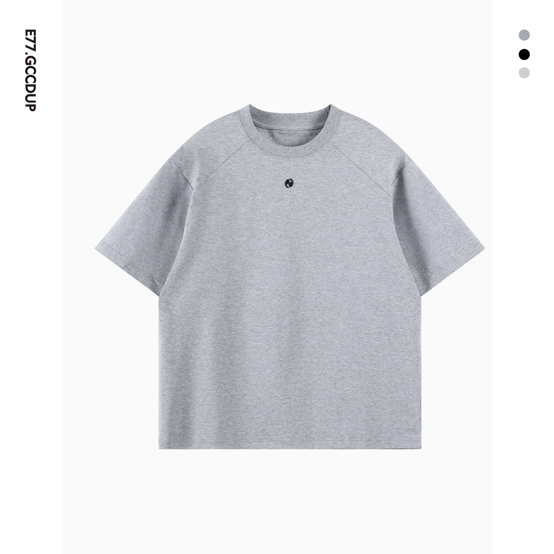 GCCDUPE77夏季刺绣休闲百搭潮流短袖男女同款圆领时尚T恤90358