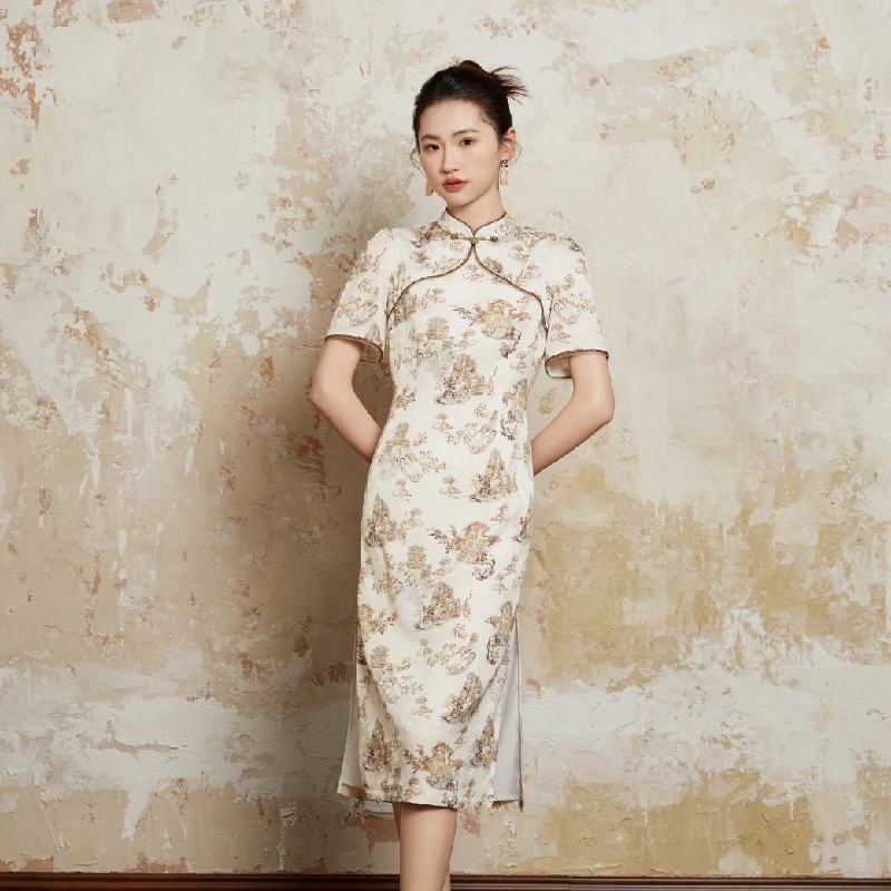 【媛媛女王专享】品玉【青晢】新中式旗袍复古民国年轻款P41TQ2745