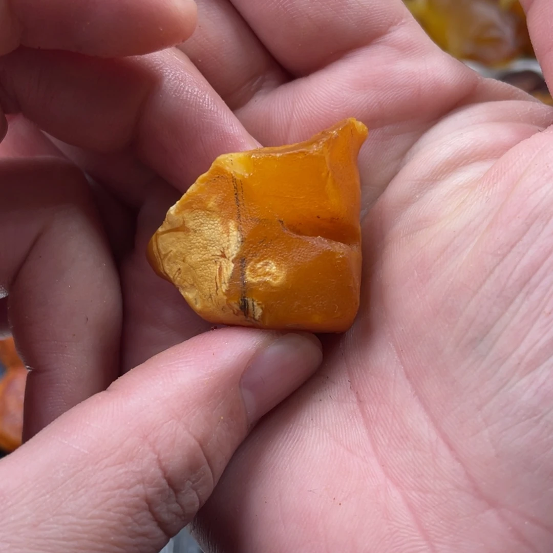 定制琥珀未镶嵌蜜蜡订制珠子三颗