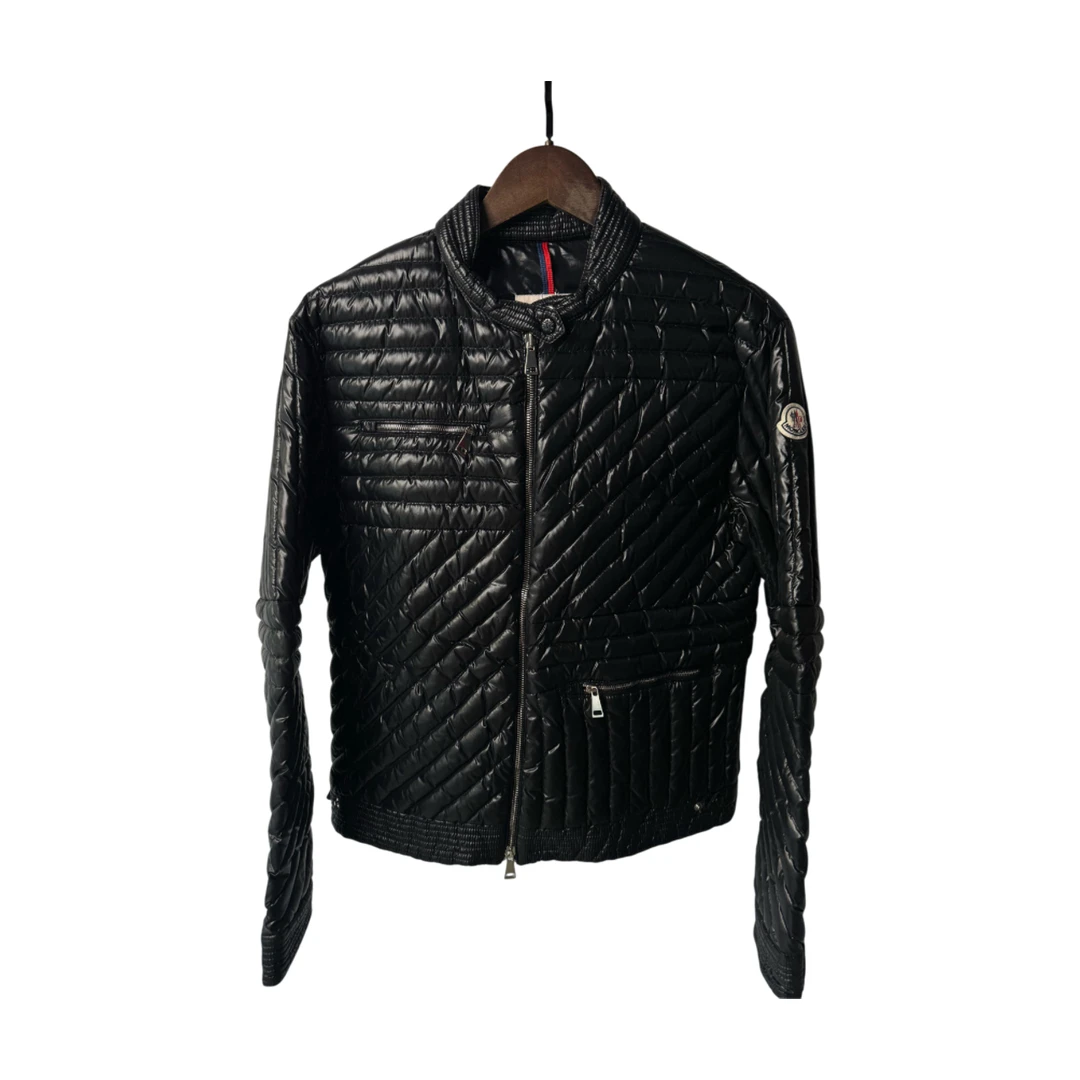 未使用 MONCLER 机车夹克羽绒服/3码/251225