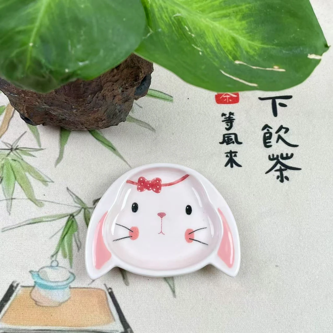 【陶瓷摆件】可爱小兔子酱油碟