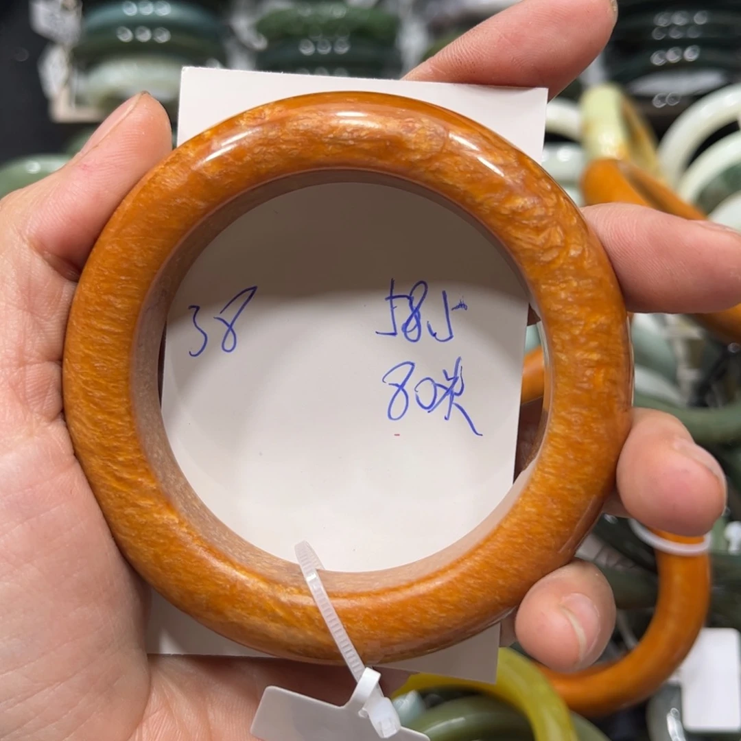 蛇纹石玉手镯未镶嵌老****╮