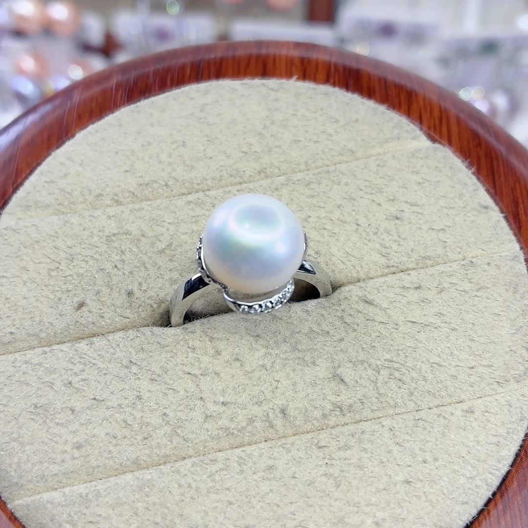 合金淡水珍珠戒指
