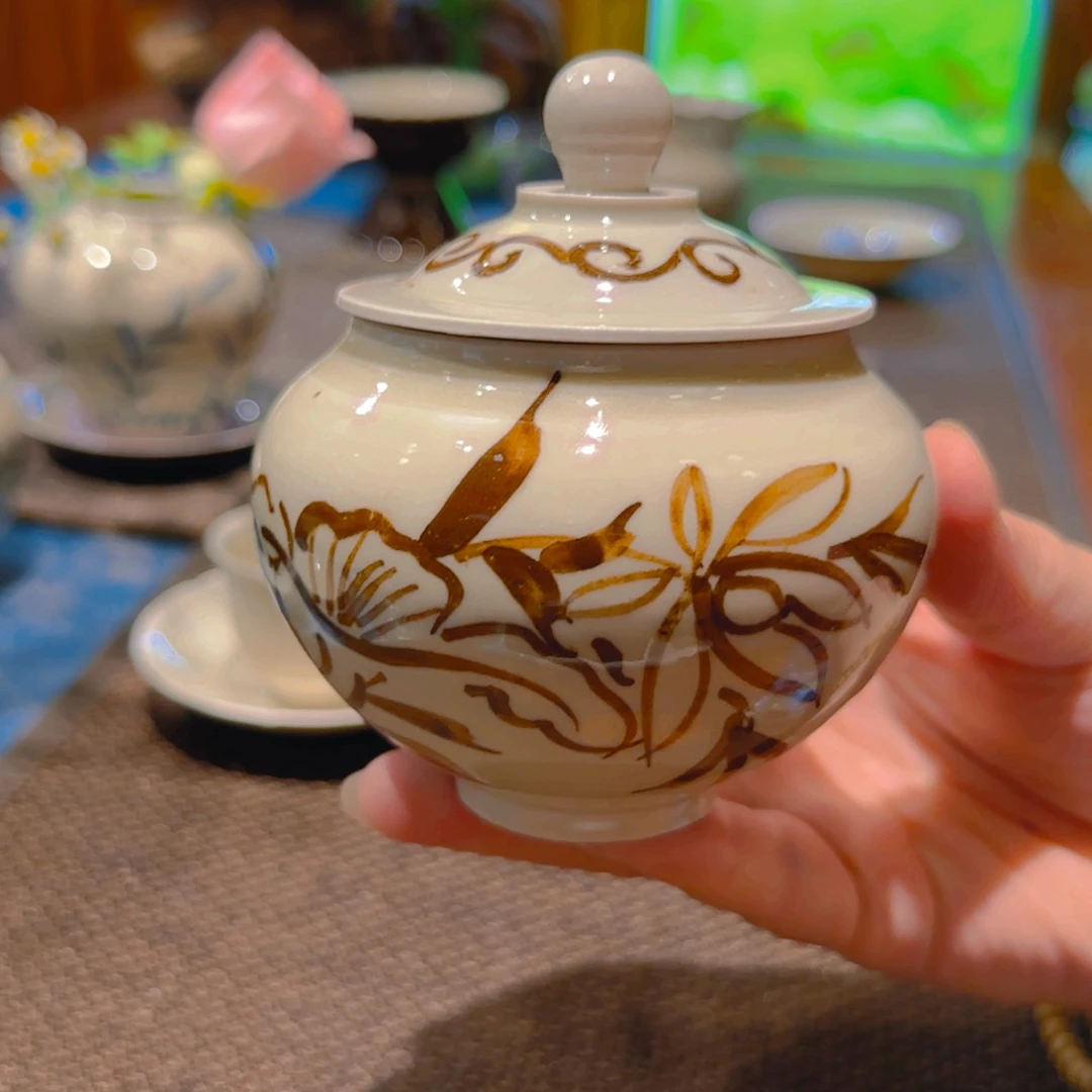 微澜定瓷 仿古小盖罐