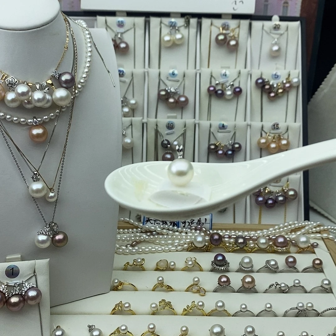 淡水珍珠吊坠(不含链)银S925镶嵌