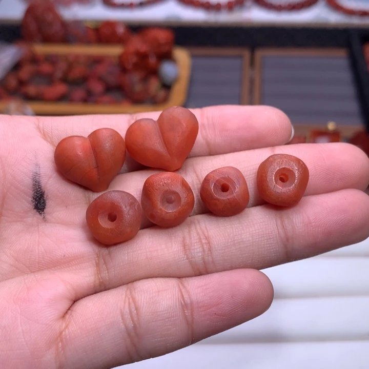 封***马未镶嵌南红南红玛瑙组合2