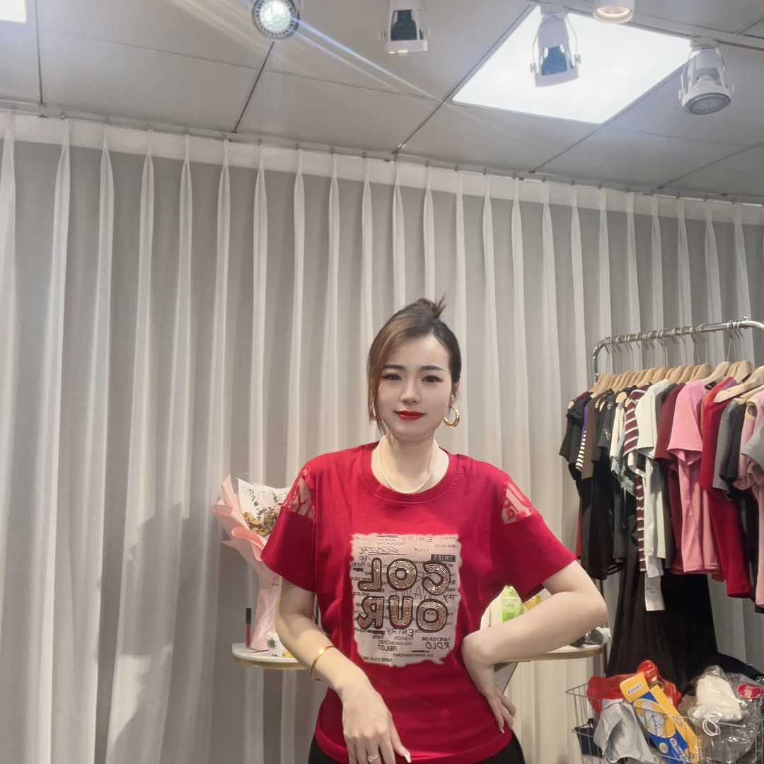 大美小美 微胖MM（现货福利）印花圆领短袖T恤