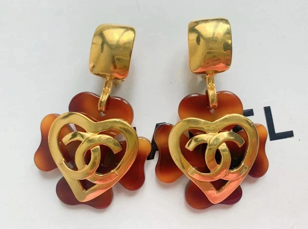 95新 Chanel/香奈儿 Chanel vintage香奈儿中古帽帽耳夹