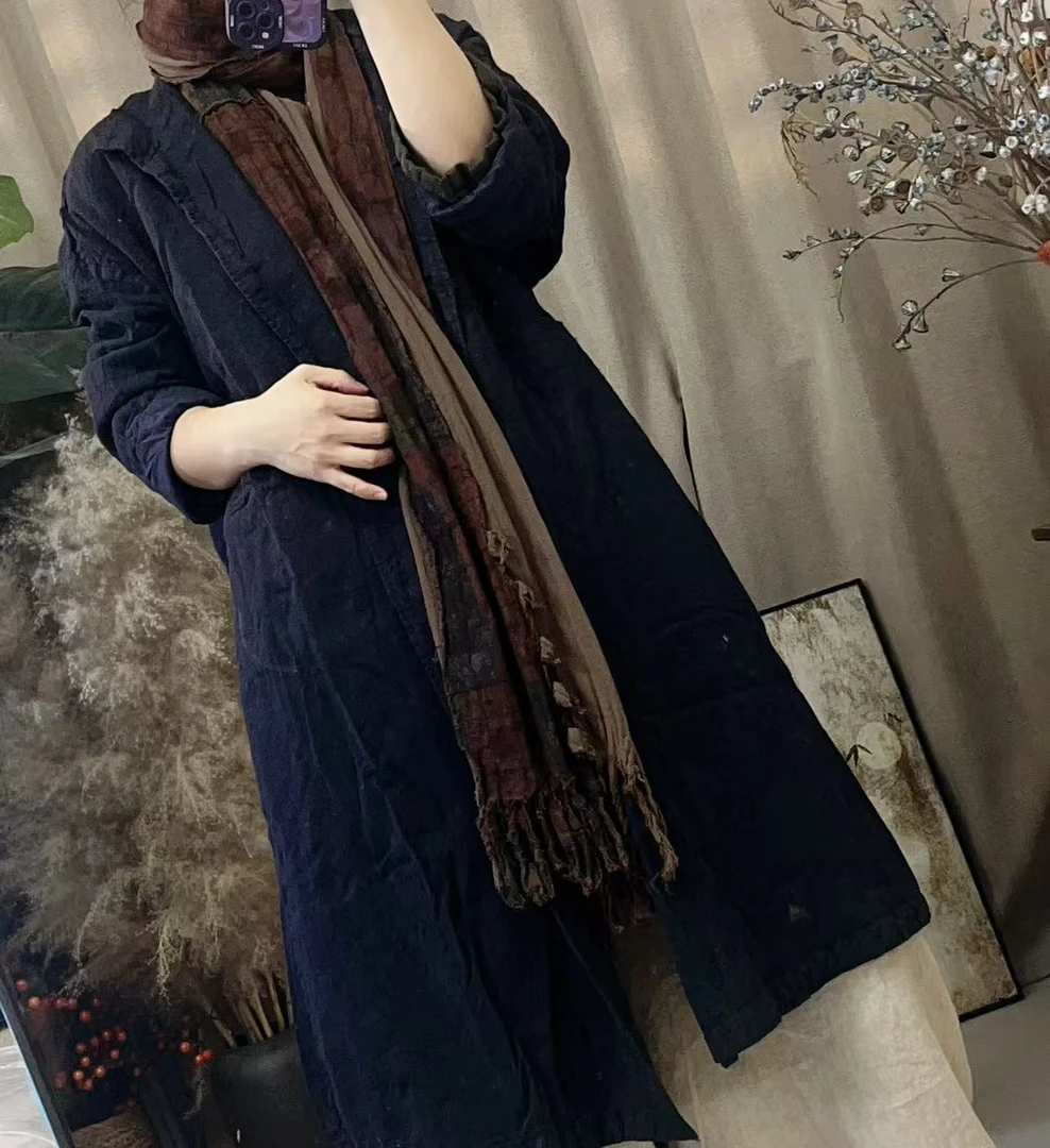 YN. Y5284双层立领扣子风衣外套（衣长105胸围140）