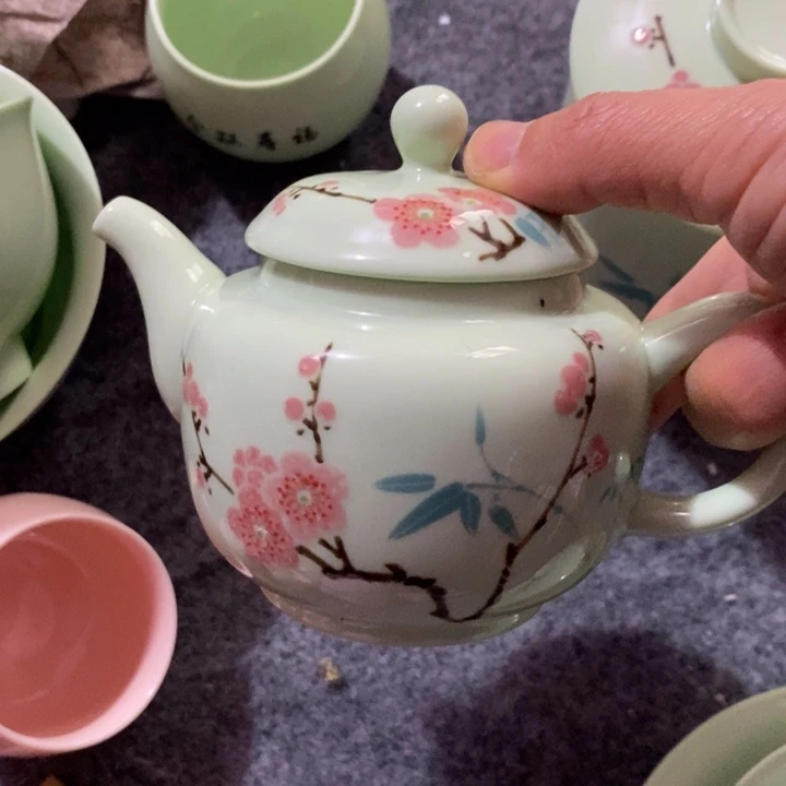 壶陶瓷绿稀土翠竹壶