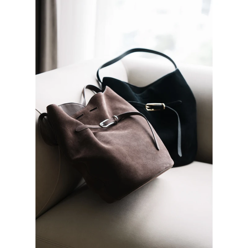 BAYBERYL老贝水桶包*磨砂调节带通勤百搭秋单肩包9DD5I2322-9/24