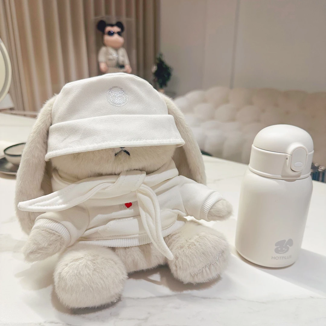 【开学礼物】HOT PLUS保温杯毛绒卡通可爱水杯防摔呆萌送小朋友生日