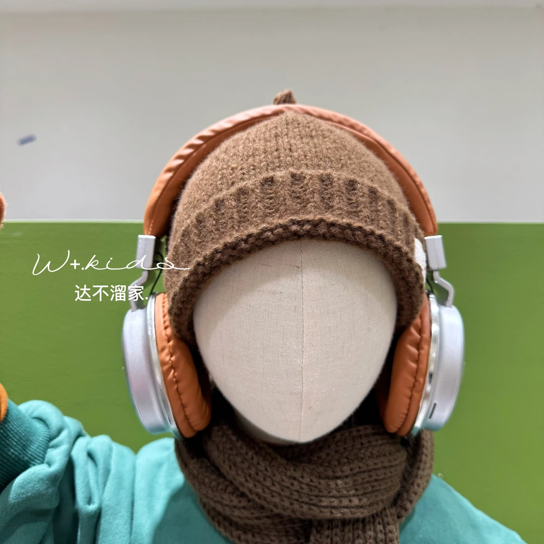 【W+韩系童装】秋冬款儿童韩系休闲男女宝百搭纯色毛线帽 XMZ086