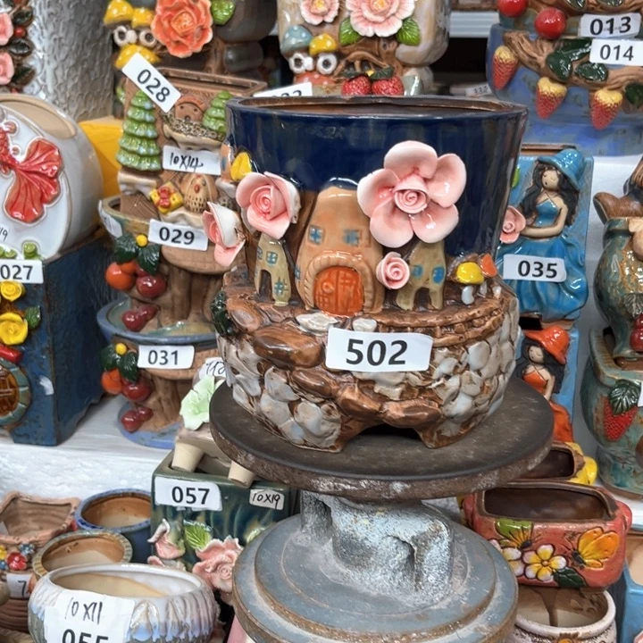 紫砂花盆粗陶材质多肉花盆