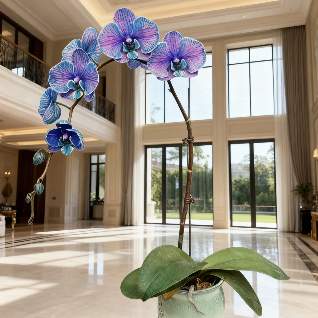 画鲜【紫雾蓝蝶马卡龙】超稀有蝴蝶兰四季都开