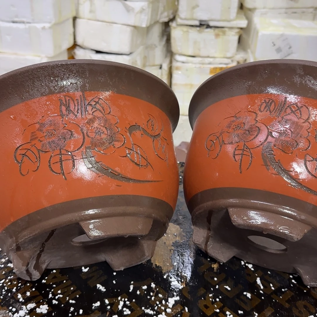 紫砂花盆口径23.14口径