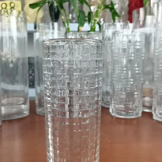 玻璃昌达玻璃花瓶竹编福利高25加厚