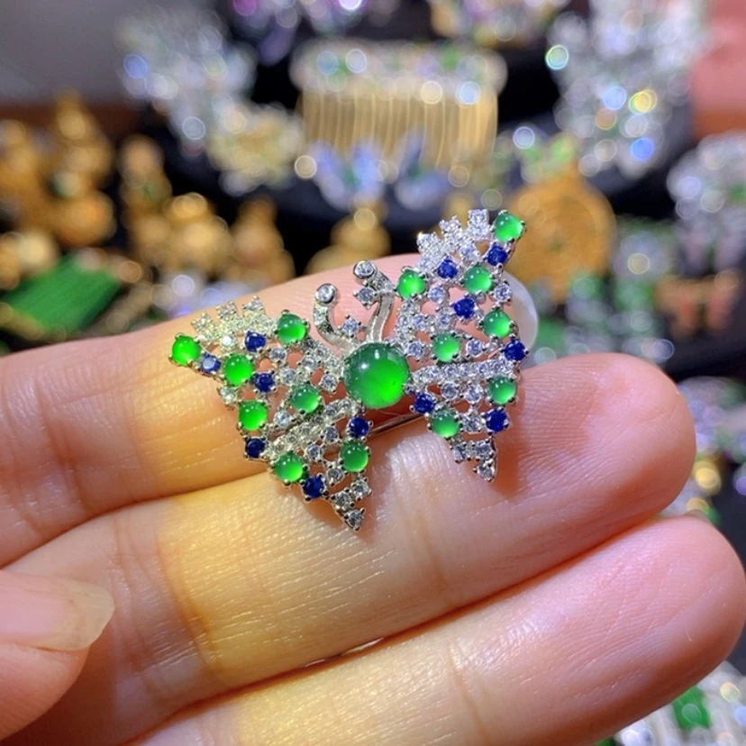 【闪购商品】银S925镶嵌挂件翡翠