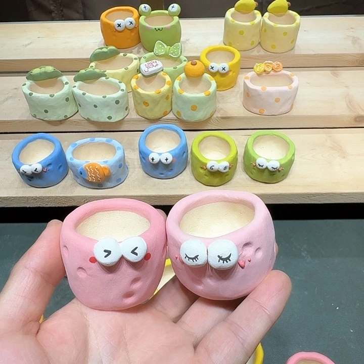 红陶语**然蘑菇903花盆