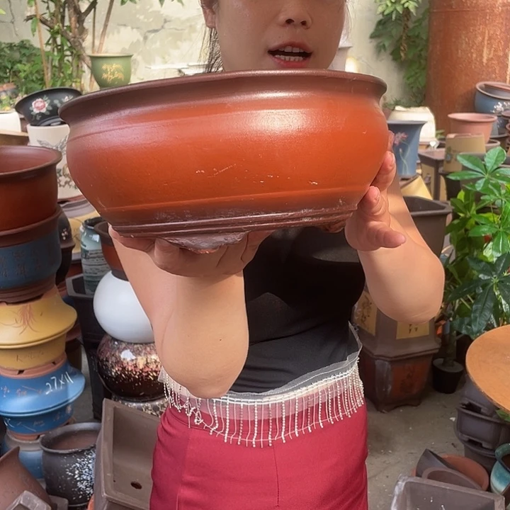 仿古鱼缸小花盆紫砂花盆紫砂