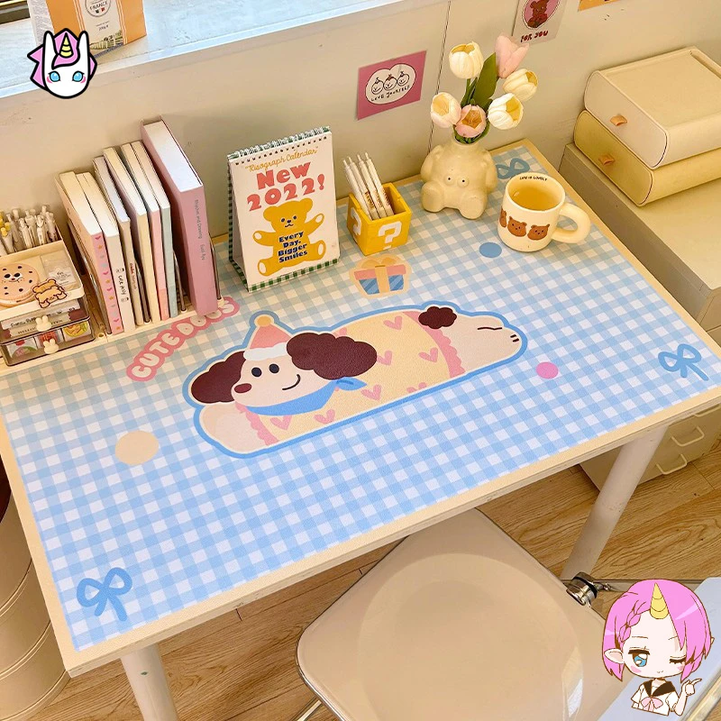 可爱卡通桌垫学生宿舍防水防油课皮革桌垫桌布电脑办公桌面保护垫