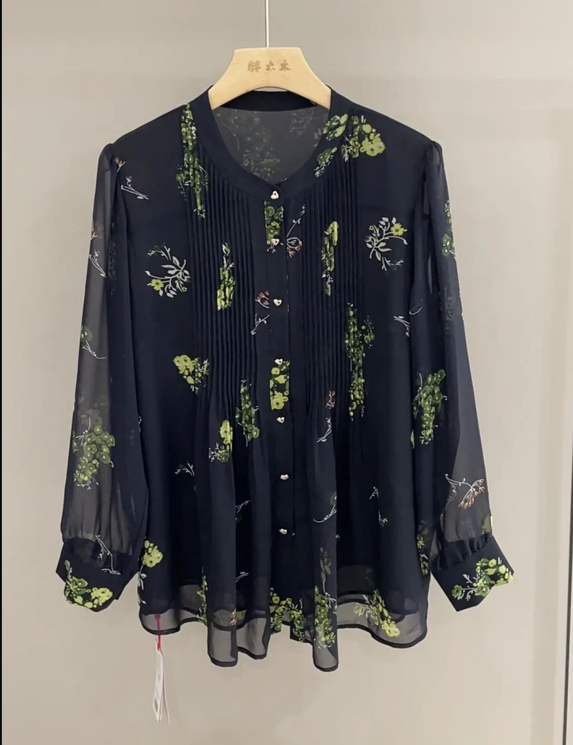 胖人坊雪纺衫4598衣长74