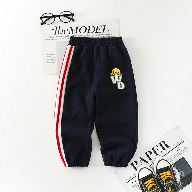 2025春秋季新款小黄鸭华夫格女童卫裤2514-1