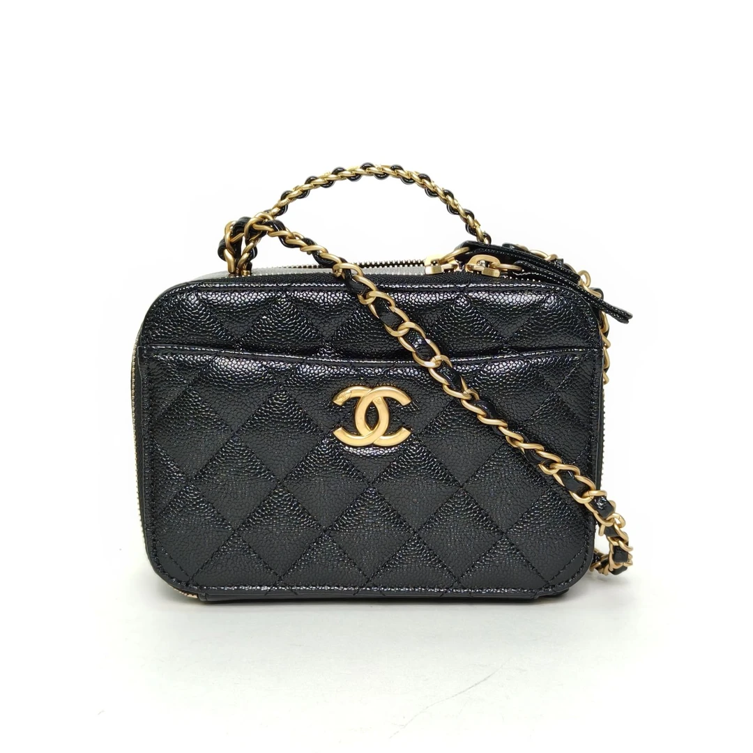 99新 Chanel/香奈儿 【双双】22S 相机包 16cm 芯片金属字母手柄