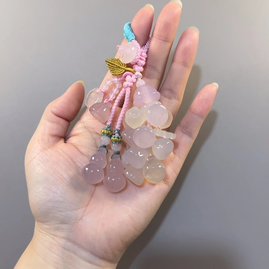 玛瑙/玉髓未镶嵌钥匙挂件
