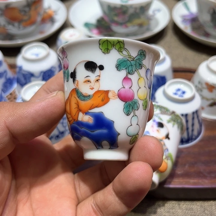 纯手绘精品盖碗杯