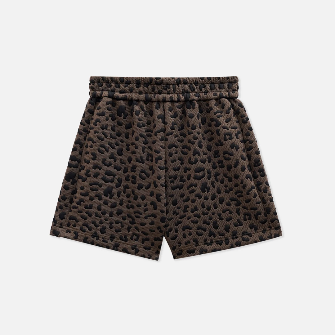 GGAHOLIDAY 时尚休闲舒适美式宽松运动百搭显瘦豹纹短裤-154070