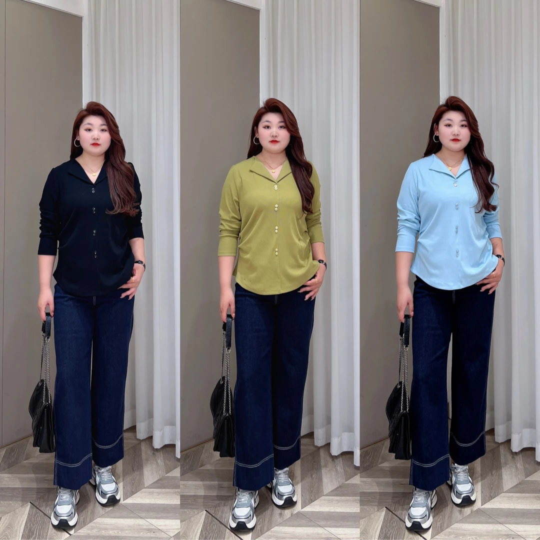 【上新】PMM81694春季新款翻领简约时尚百搭显瘦上衣