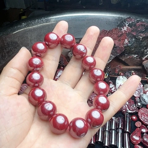 【闪购商品】天然辰砂杨**?天然原矿朱砂珠子