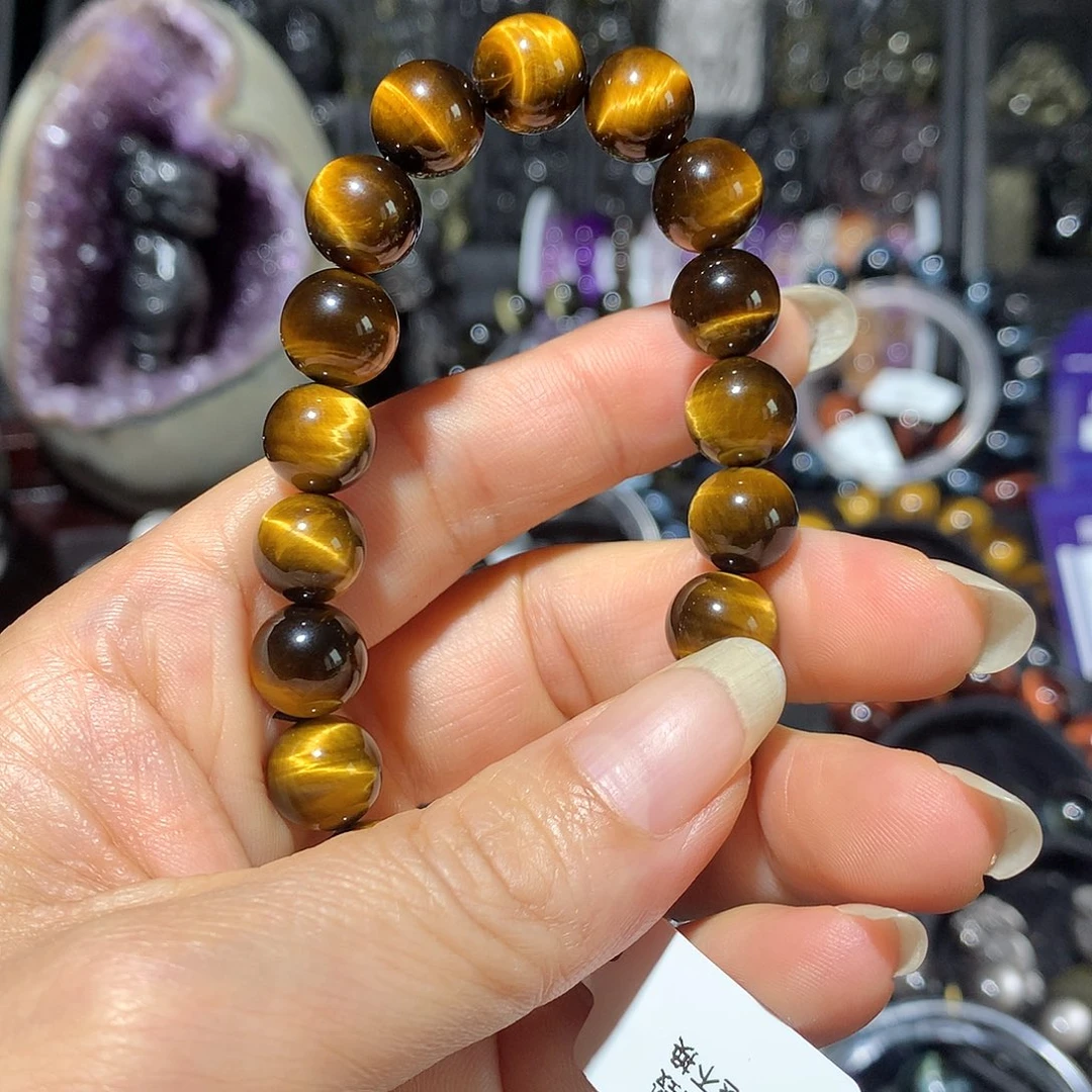 黑曜岩未镶嵌手链空****。