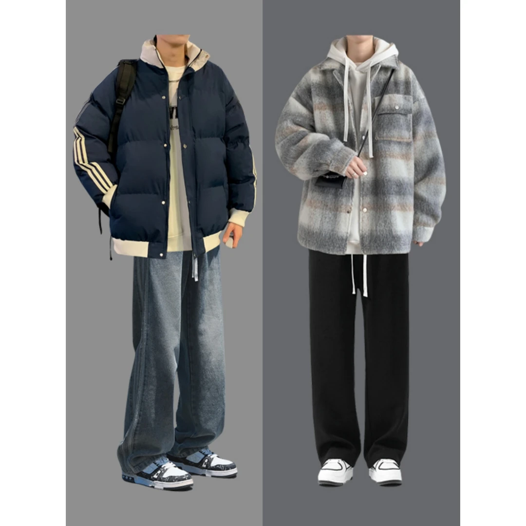 YH先生·DJ03小个子男生冬季穿搭外套男男装保暖棉服搭配休闲裤子