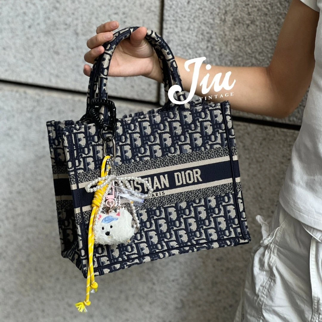 99新 DIOR/迪奥 老花托特小号中检吊牌公JM13-0351