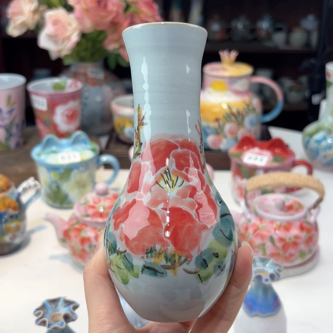景德镇手绘高温釉下彩陶瓷茶具