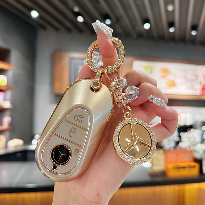 适用于25款奔驰E300L钥匙套C260L车glc300l扣c200l包eqe高档女款