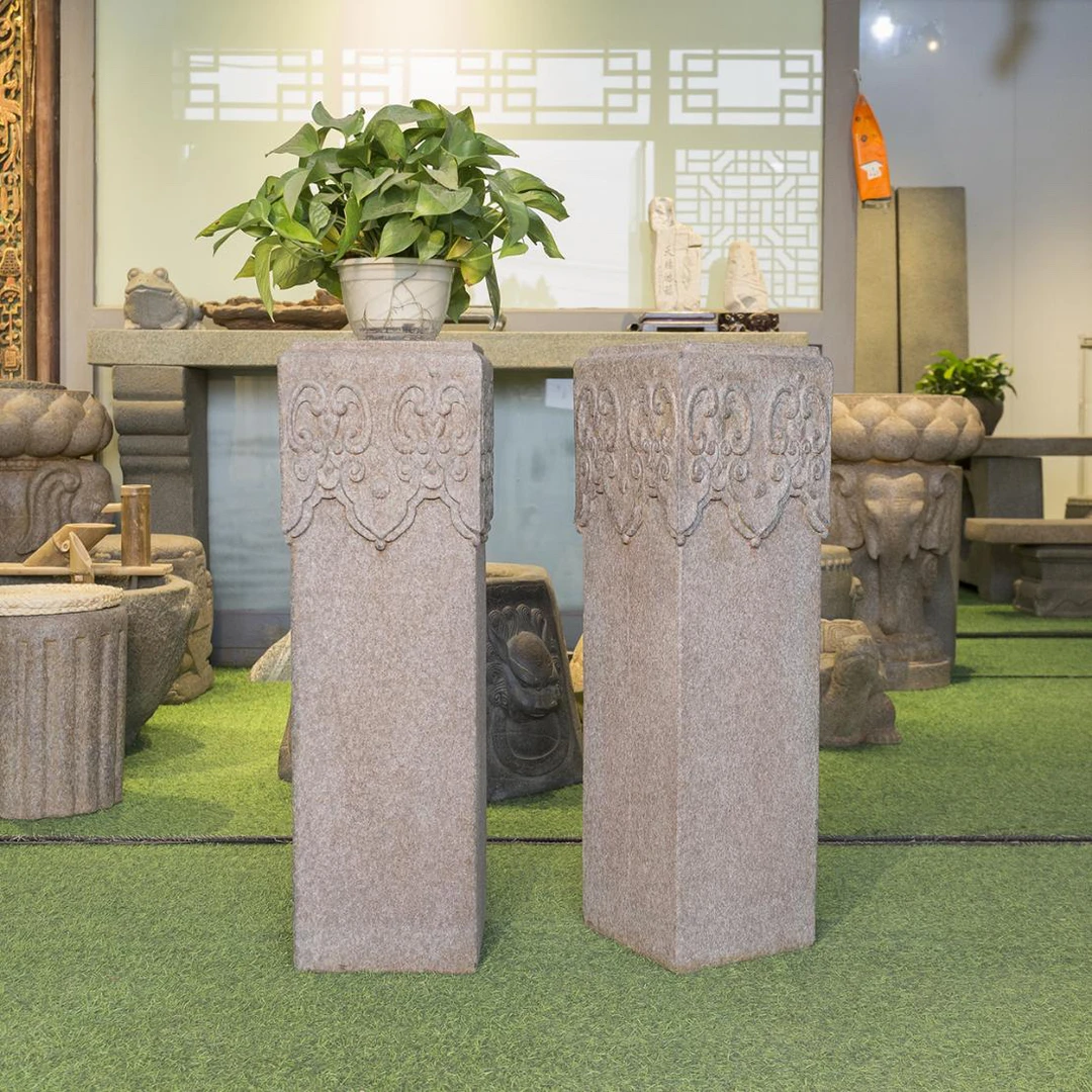 仿石雕柱子石墩吉祥石柱方柱花架底座石雕摆件庭院装饰景观