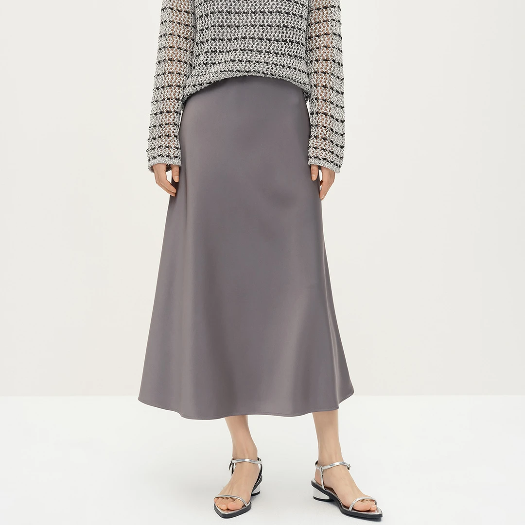 【达人专属】年夏季新款高腰A字气质中长款半身裙女长裙G121245