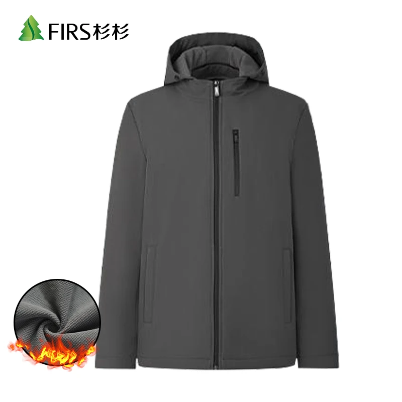 FIRS/杉杉 男士秋冬连帽夹克外套防风舒适防泼水男休闲时尚4032