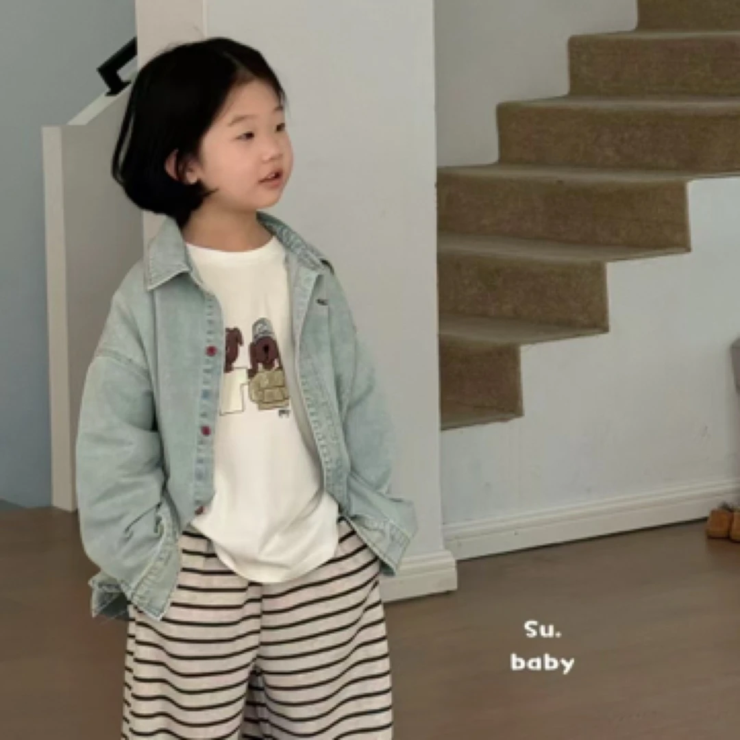 儿童春款韩版百搭时尚牛仔衣服