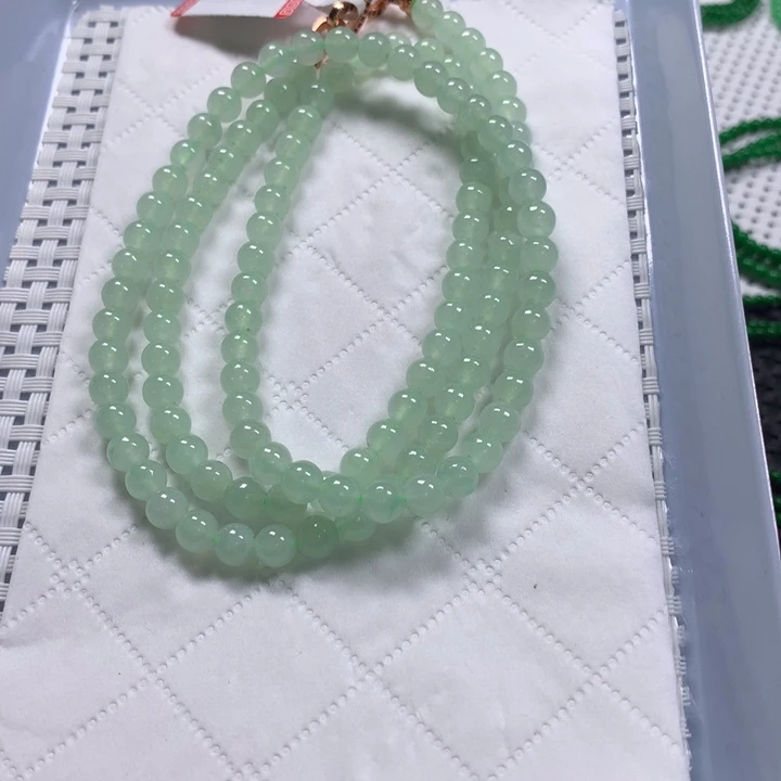翡翠未镶嵌颈饰项链