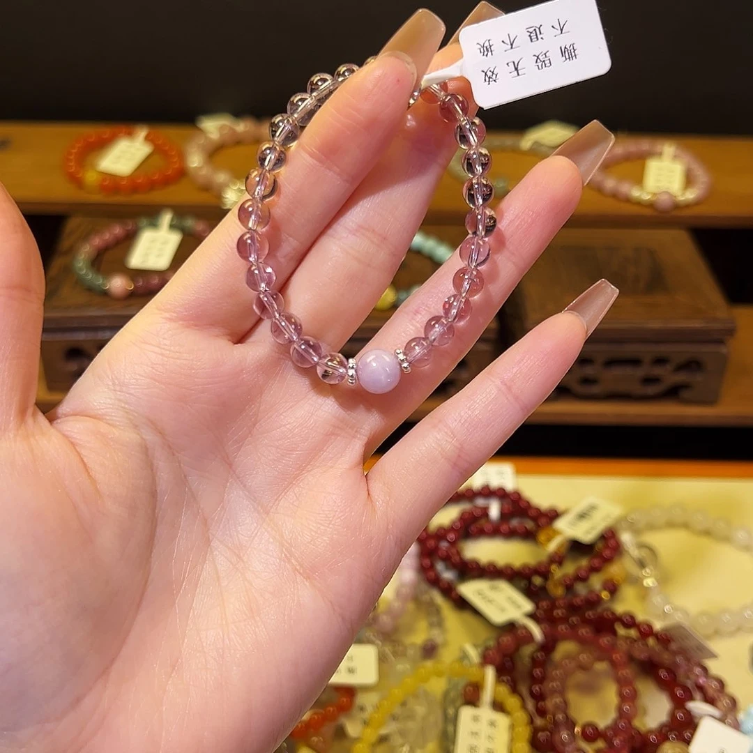 水晶手链银S925镶嵌紫水晶2118