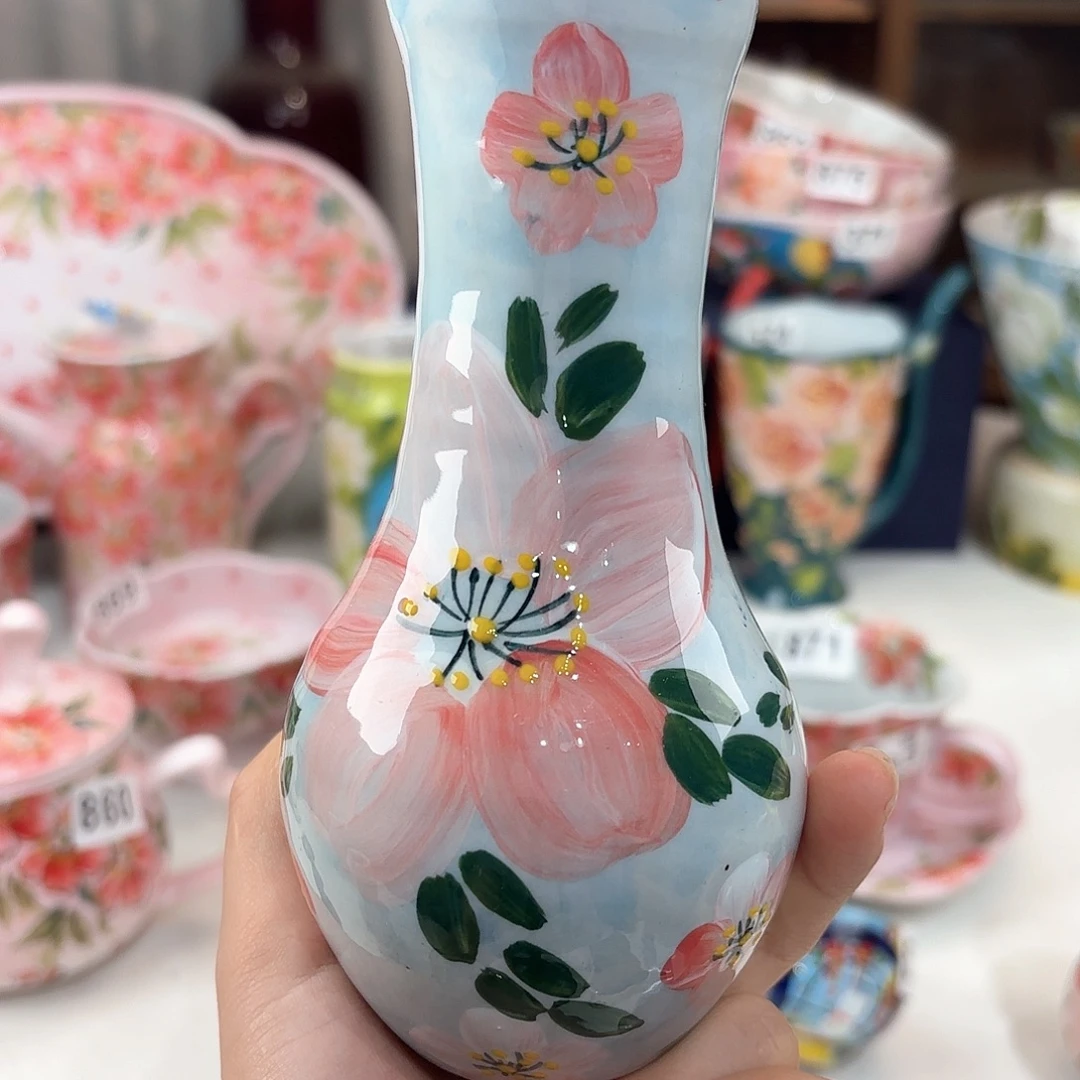 景德镇手绘高温釉下彩陶瓷茶具